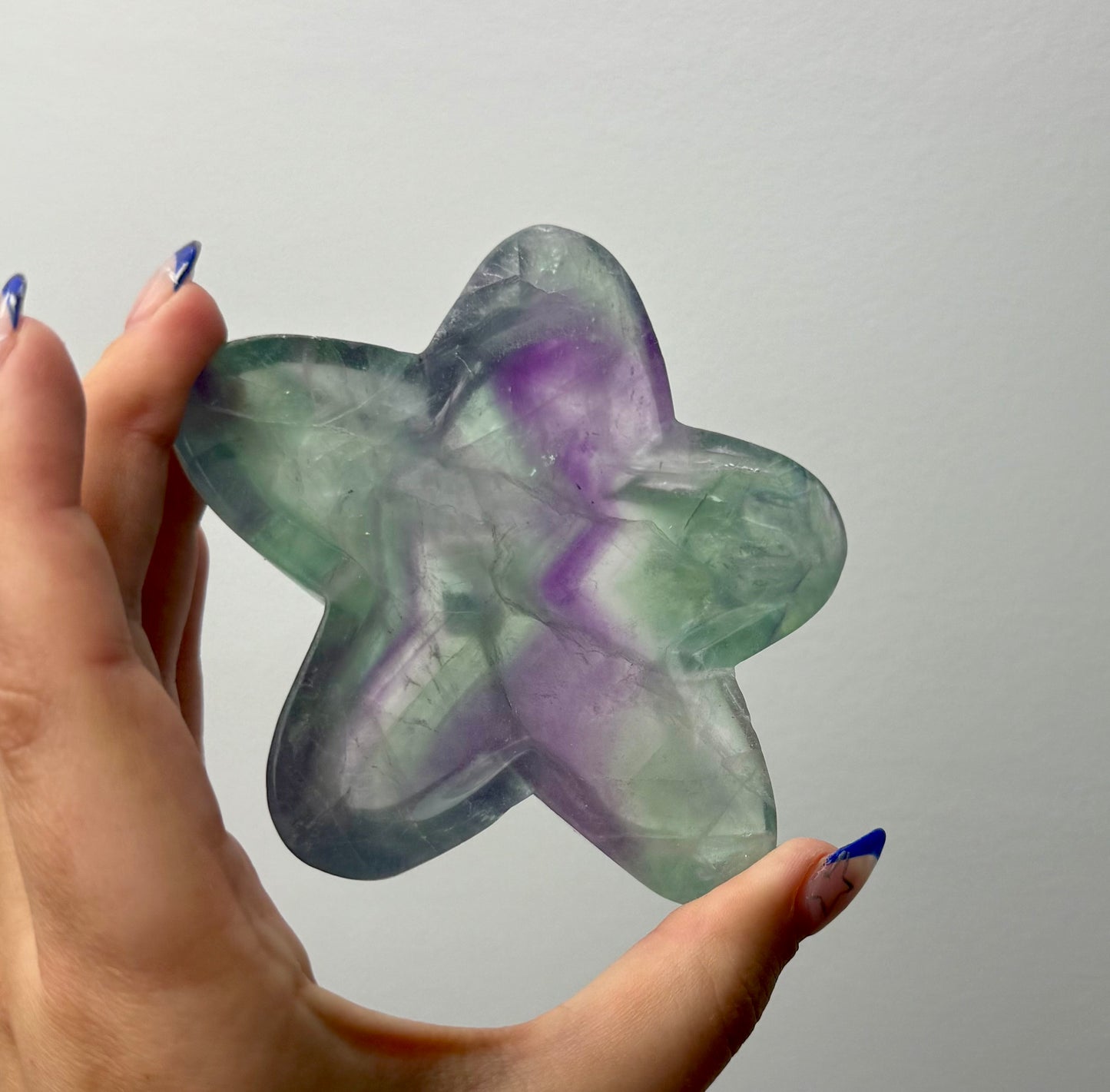 Fluorite star bowl