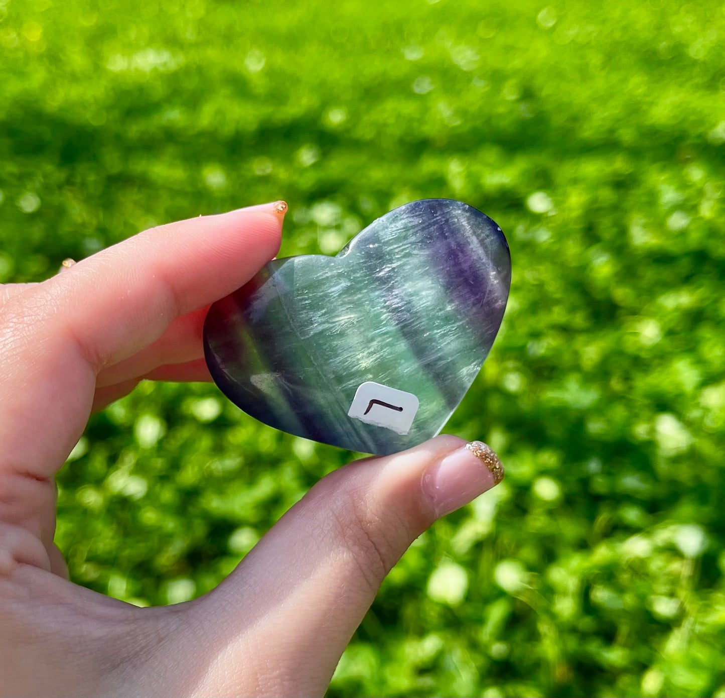 Fluorite heart carvings