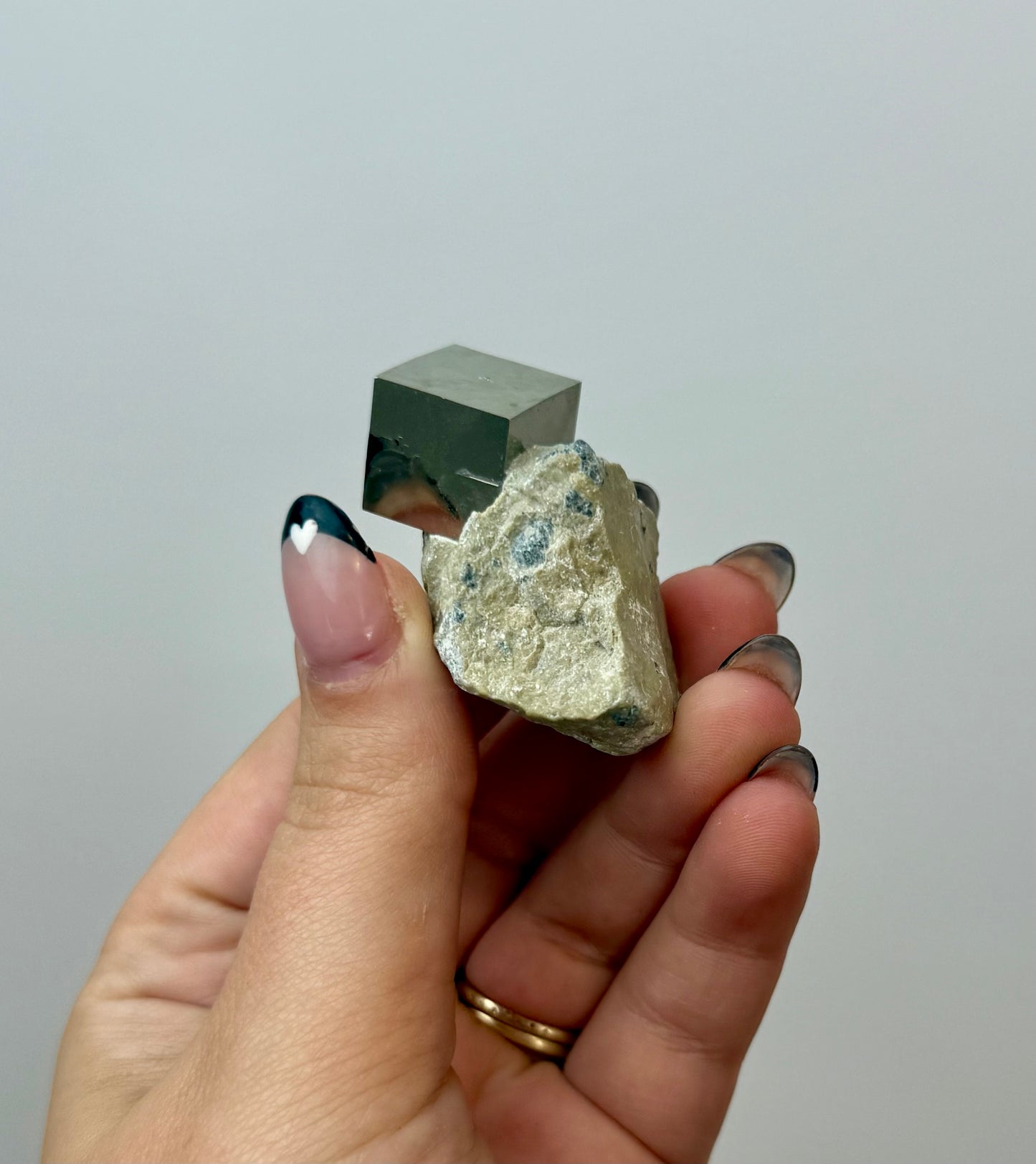 Cubic pyrite specimen