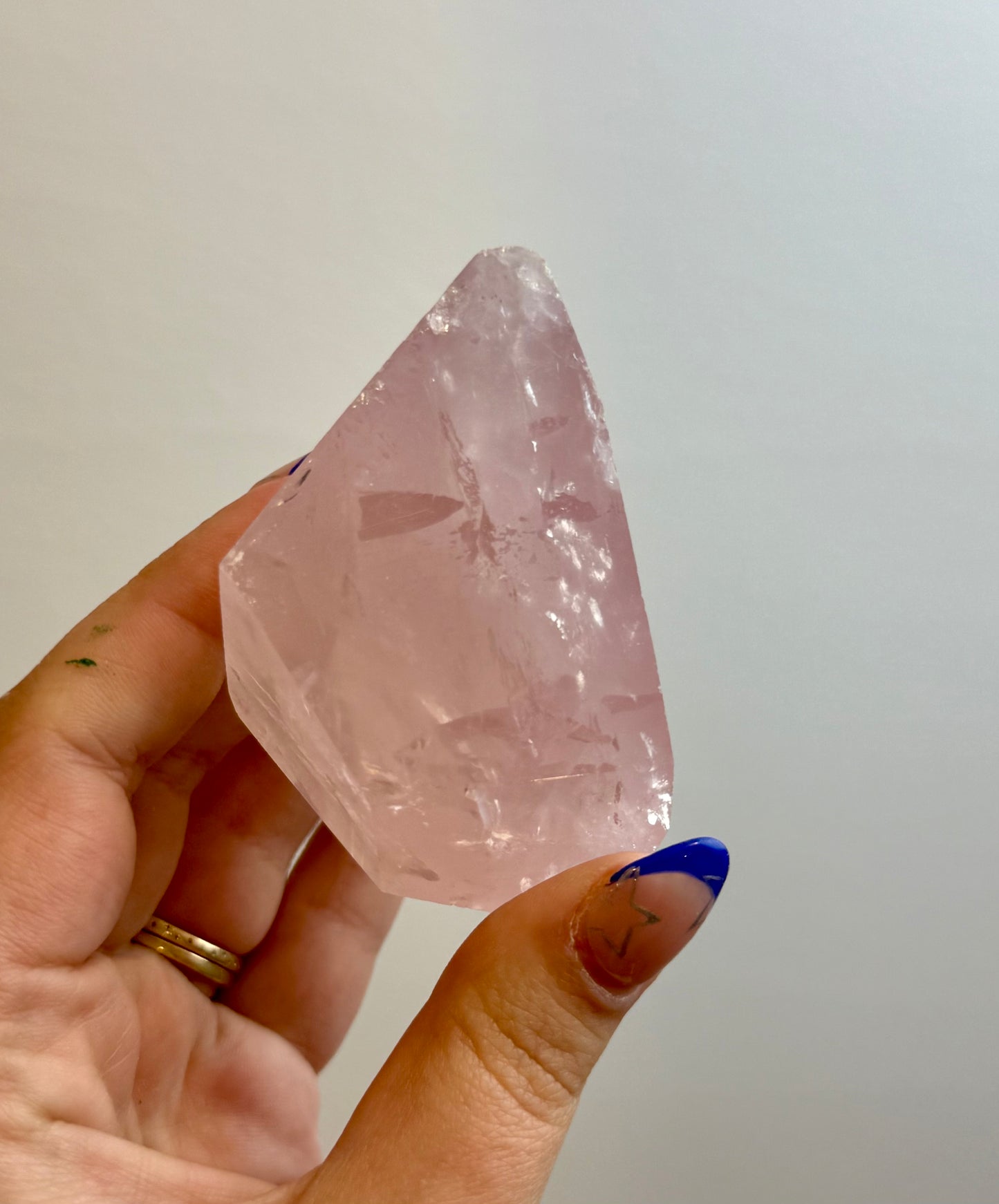 Imperfect “chipped” rose quartz freeform