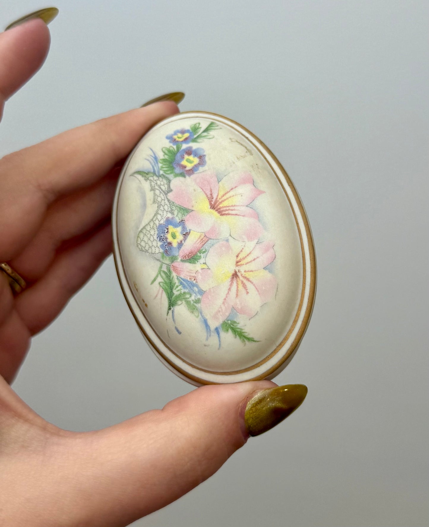 Flower trinket box thrifted find