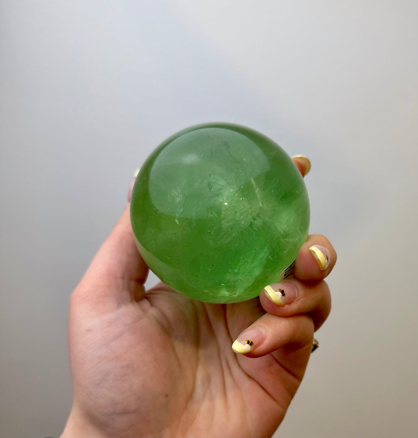 Green fluorite sphere
