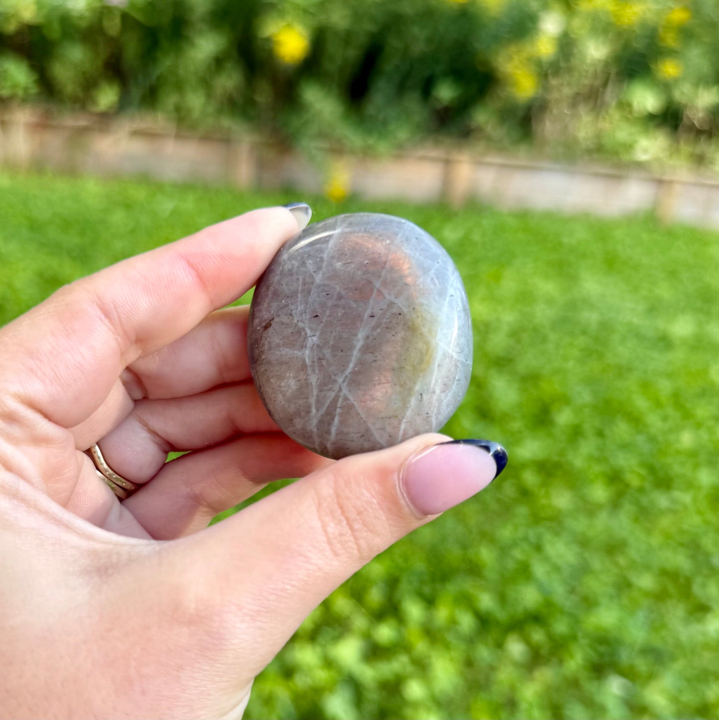 Labradorite palm stones