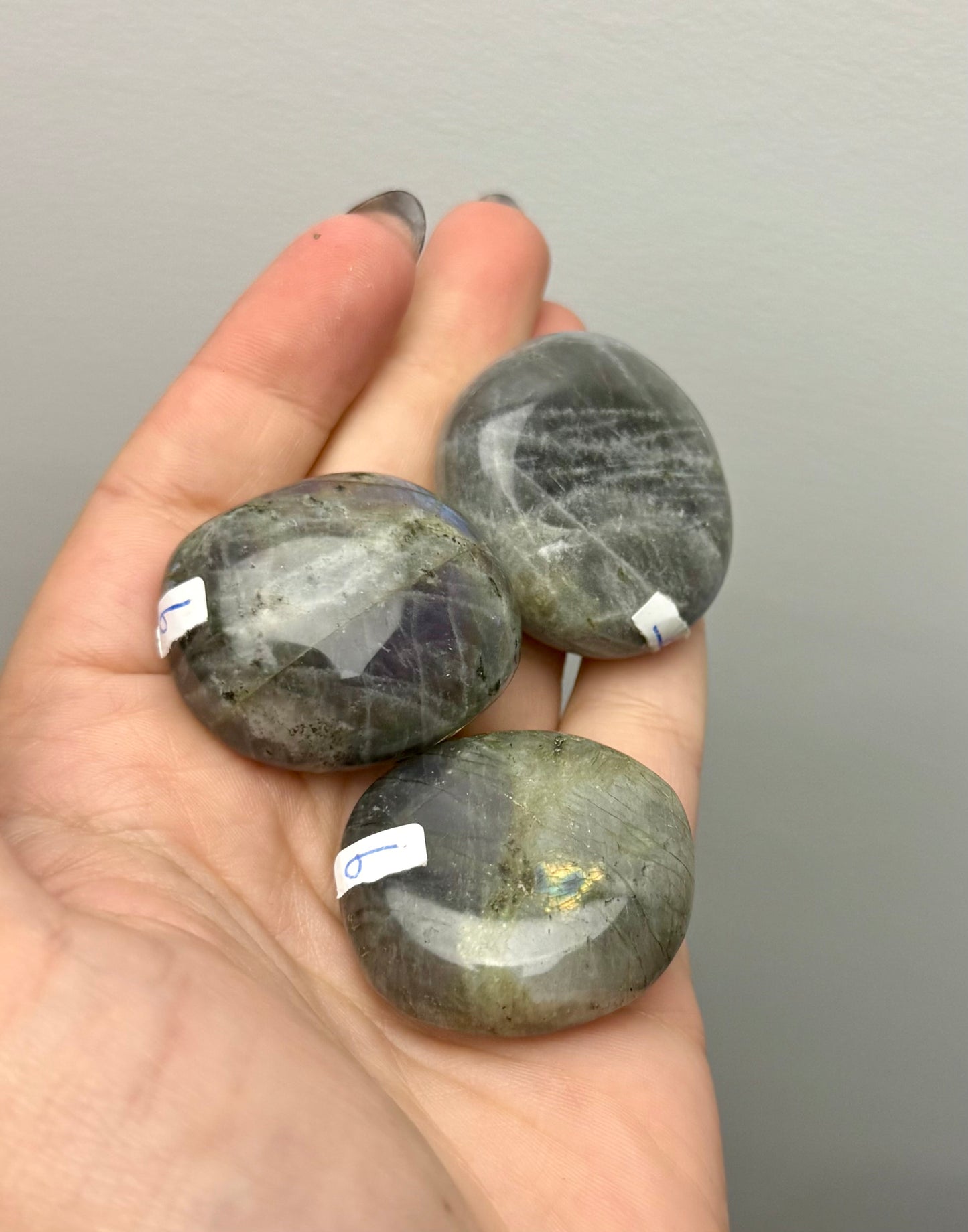 Labradorite palm stones