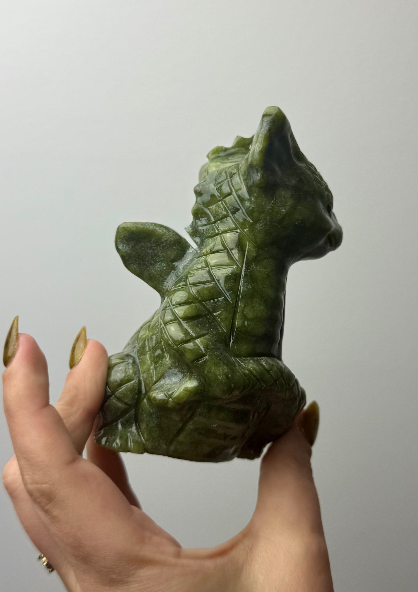 Jade dragon carving