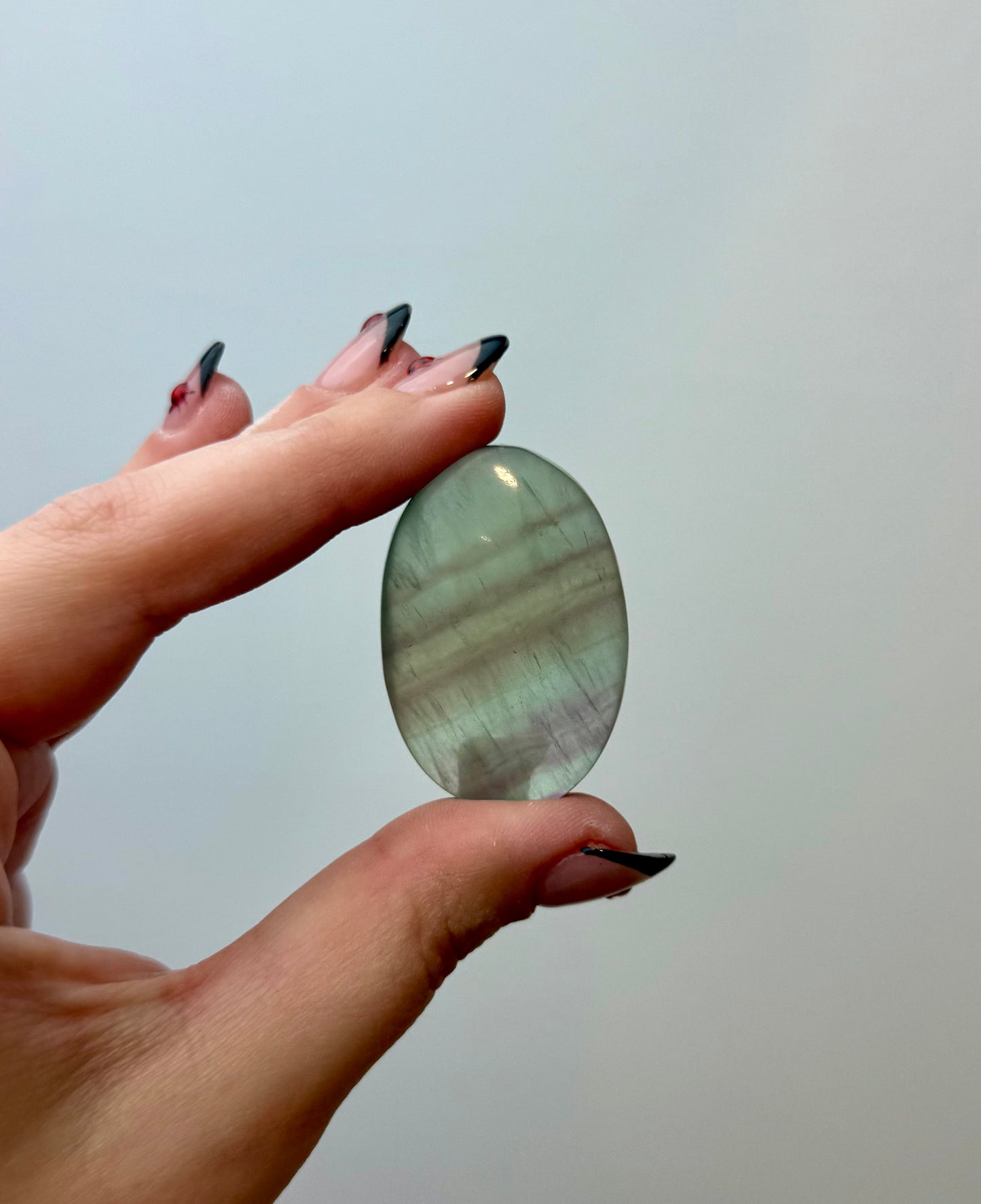 Fluorite palm stone