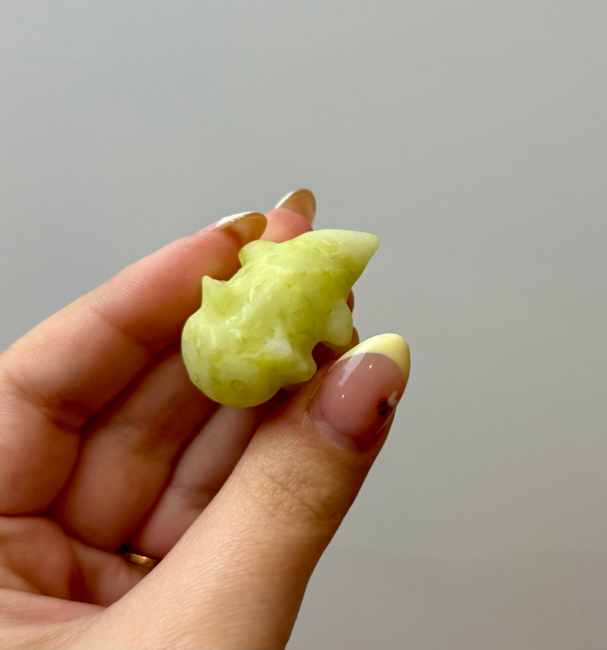 Lemon jade axolotl carving ￼