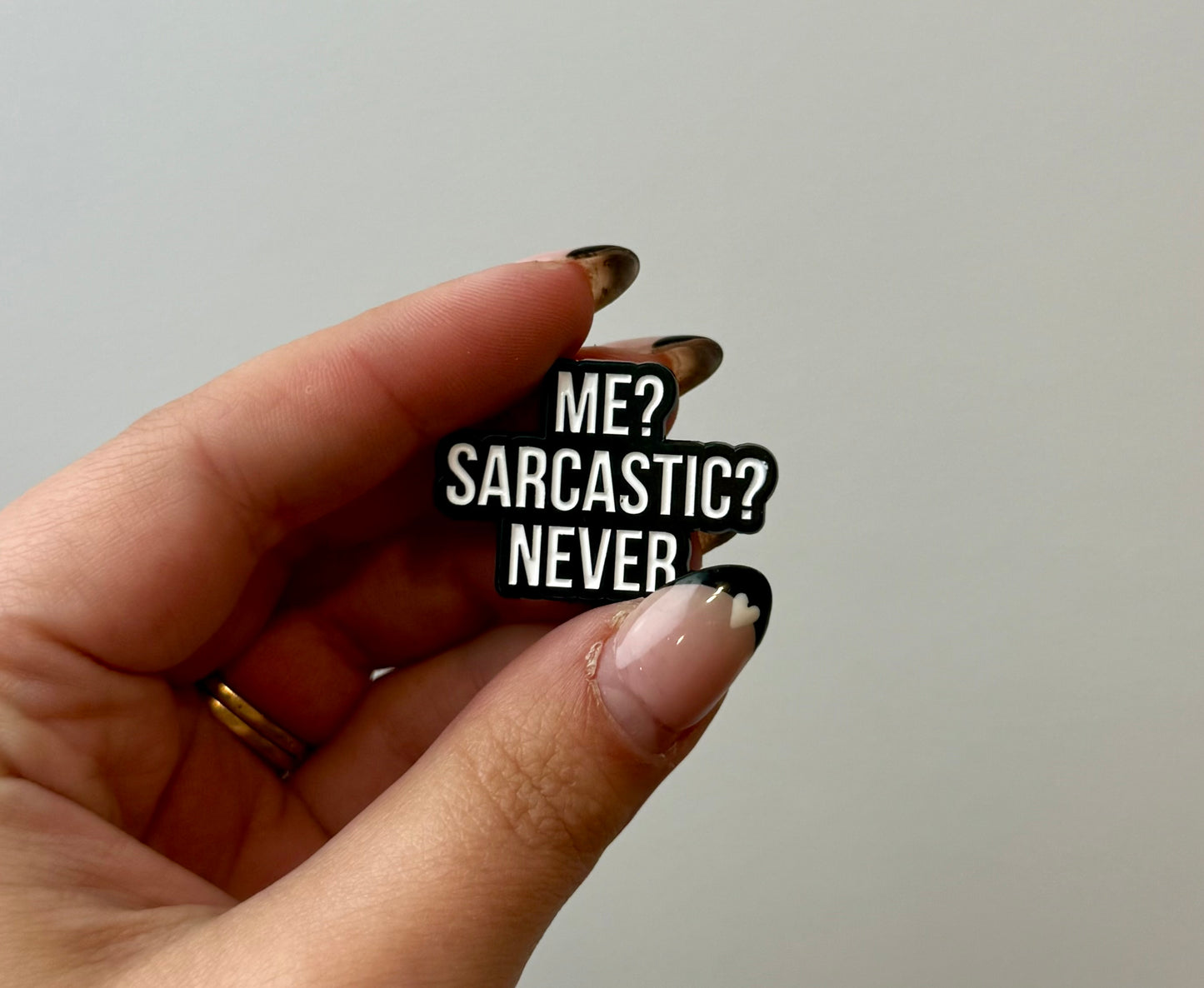 Sarcastic enamel pin