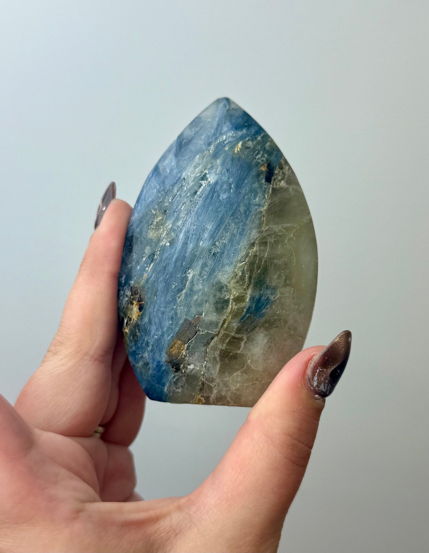 Blue kyanite tear freeform