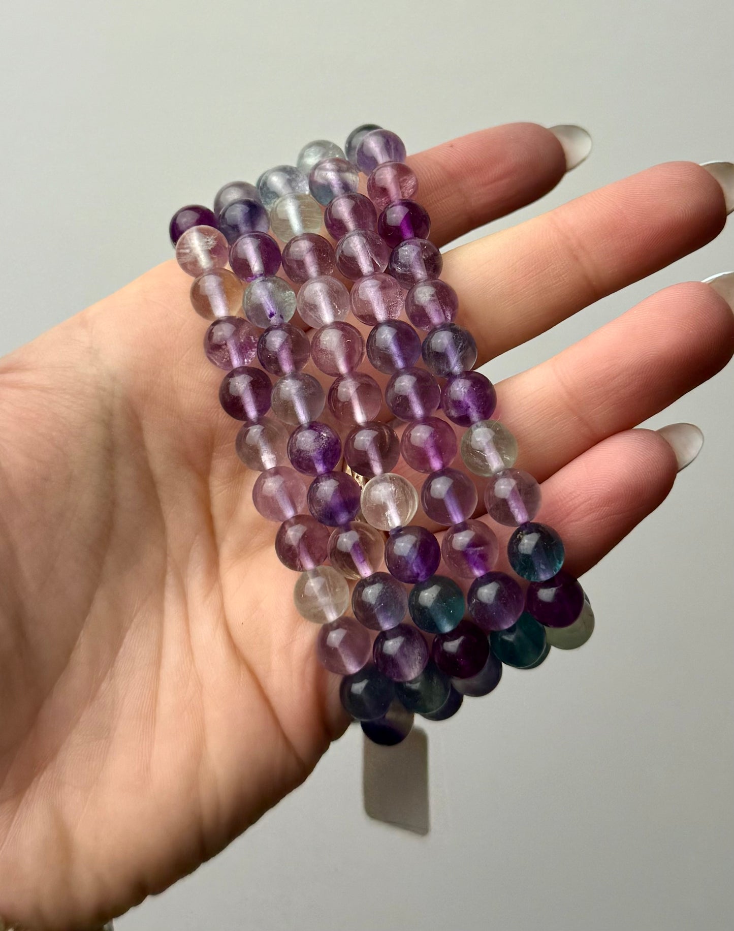 Purple fluorite bracelets