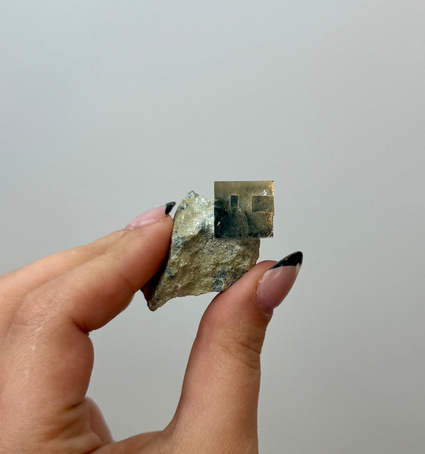Cubic pyrite specimen
