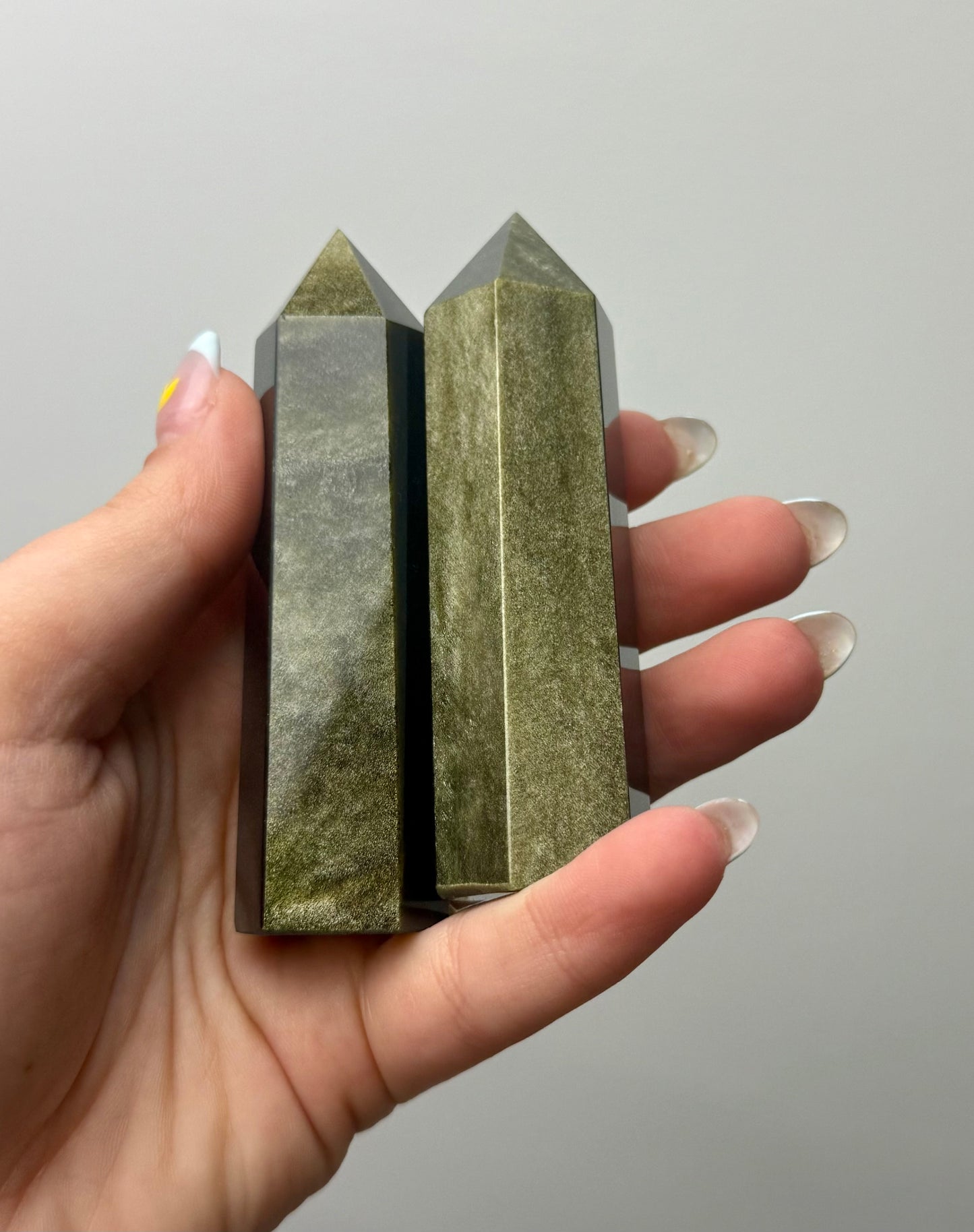 Gold sheen obsidian towers
