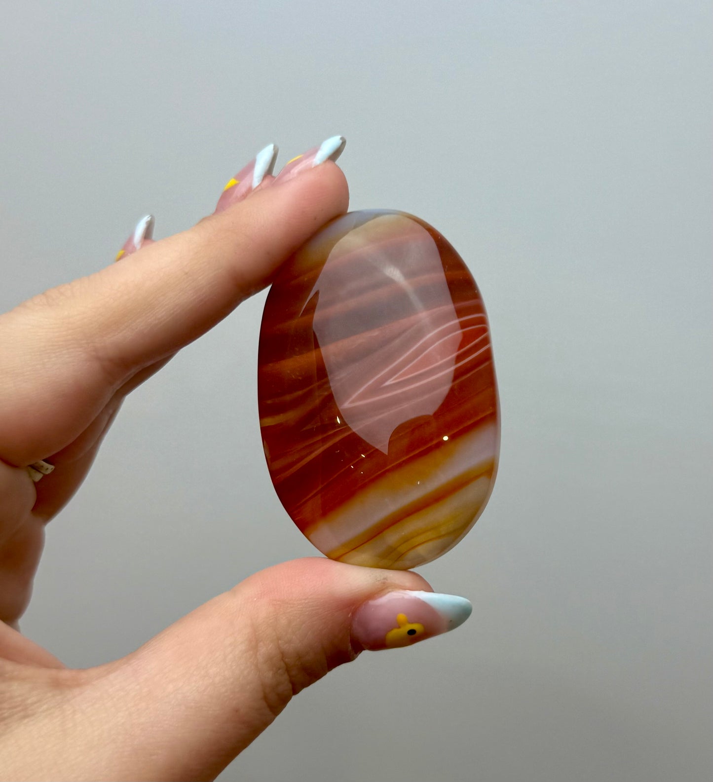 Carnelian palm stone