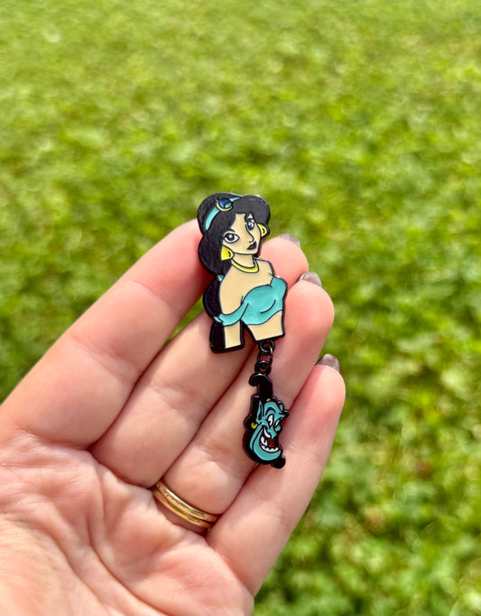 Jasmine enamel pin
