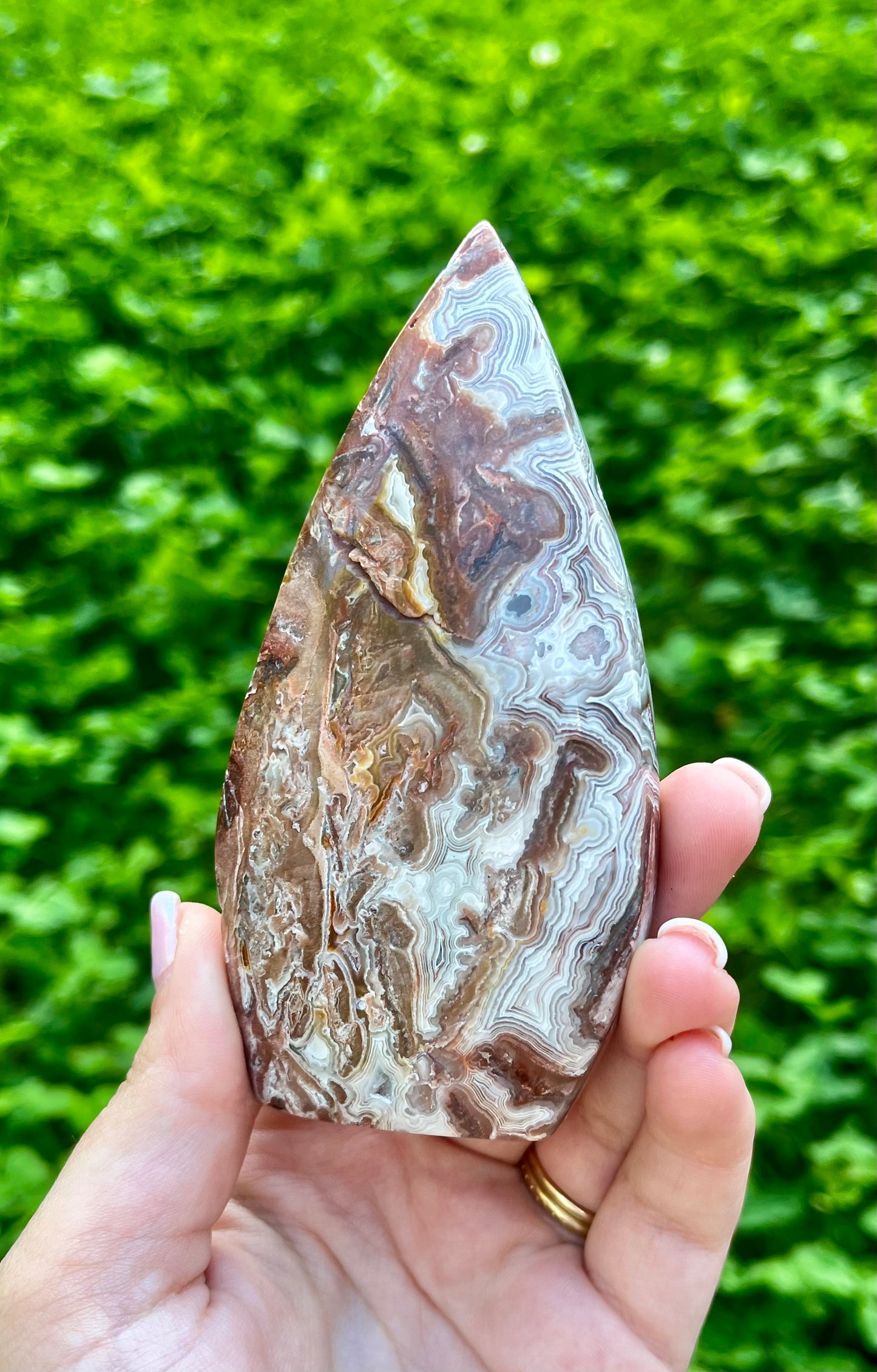 Mexican lace agate tear freeform