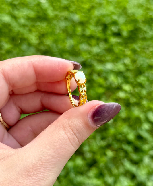 Opal adjustable rings