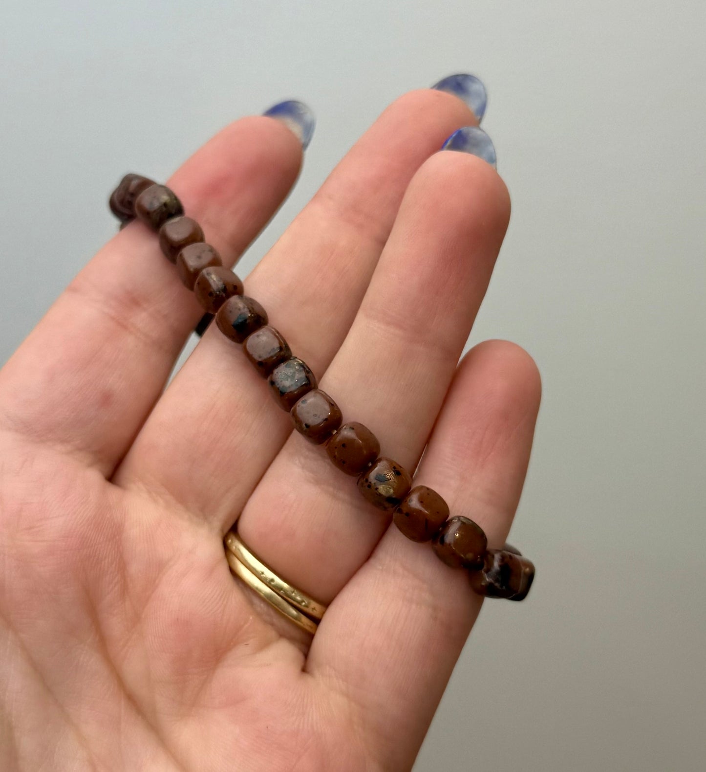 Mahogany obsidian bracelet thrifted find ￼