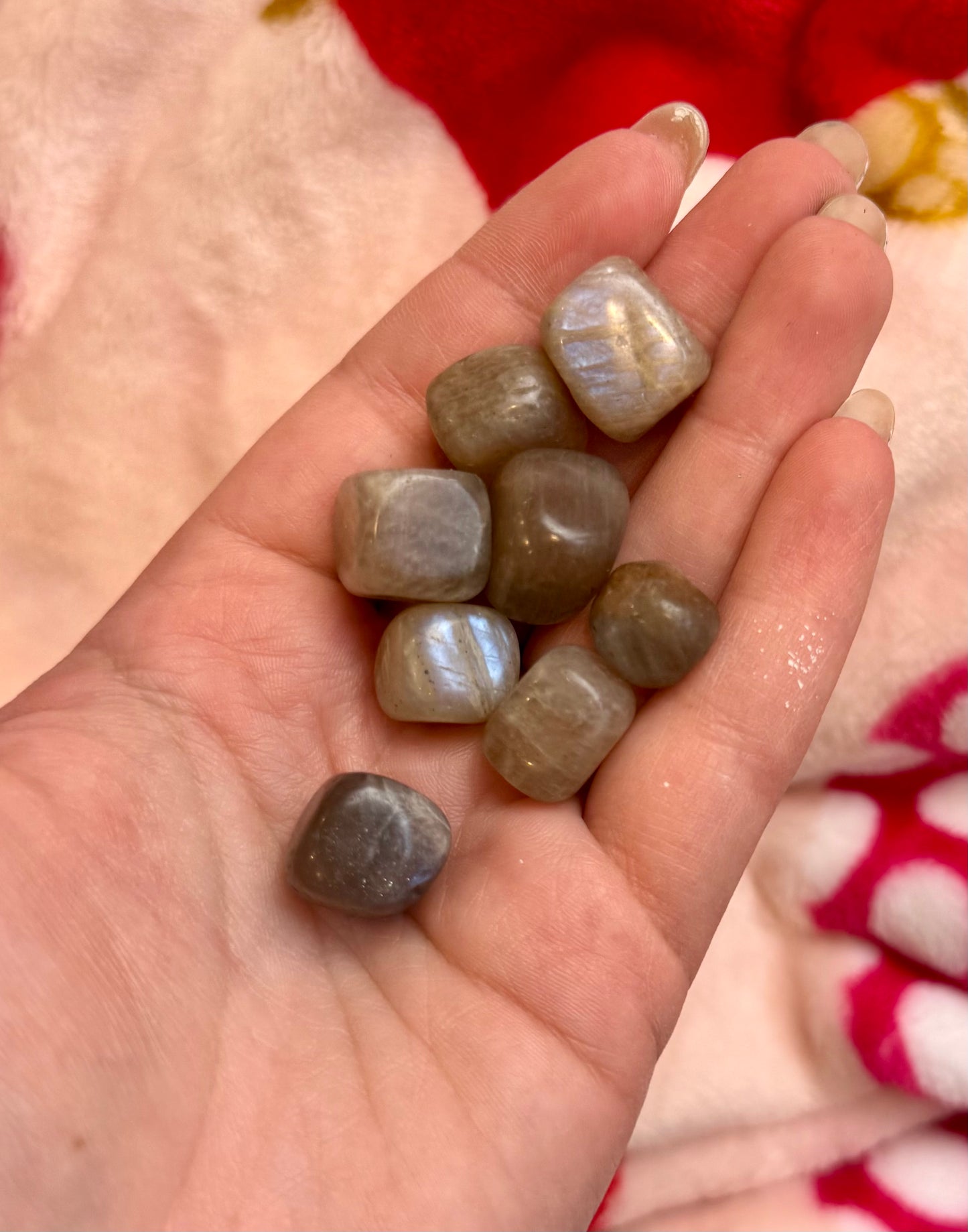 Mini blue moonstone tumbles