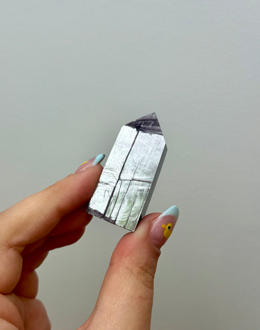 Purple mica/gem lepidolite tower