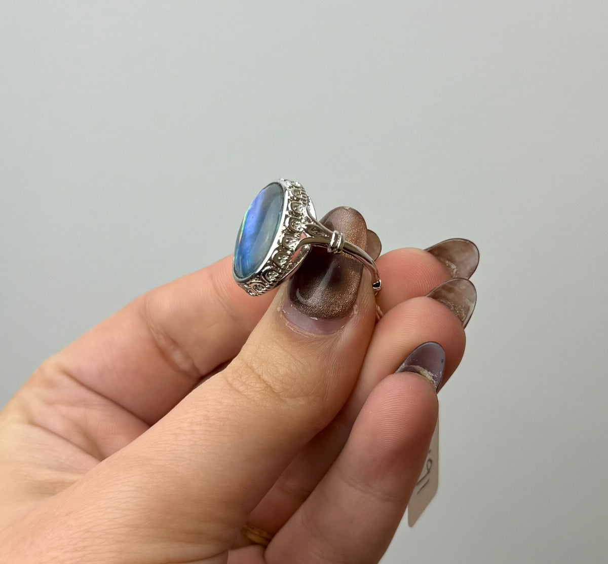 Abalone shell adjustable ring ￼