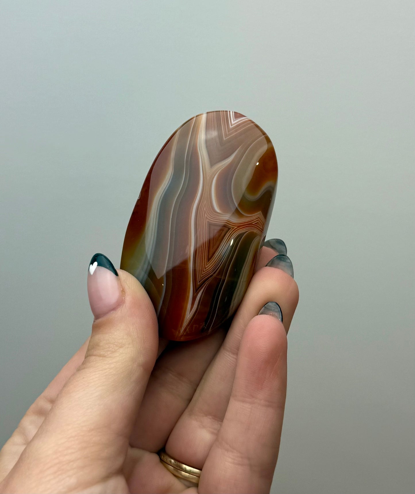 Carnelian palm stone