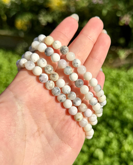 6mm dendritic opal bracelets