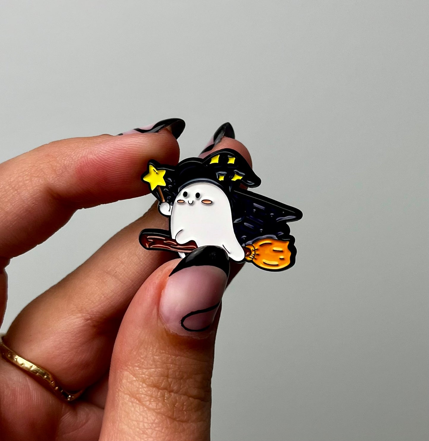 Ghost enamel pin