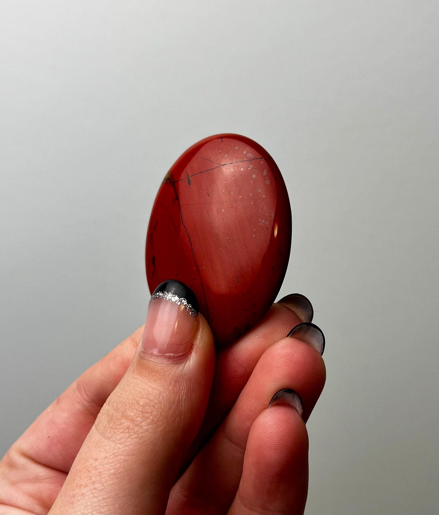 Red jasper worry stone