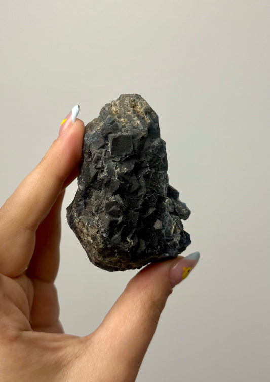 Black rose fluorite specimen ￼