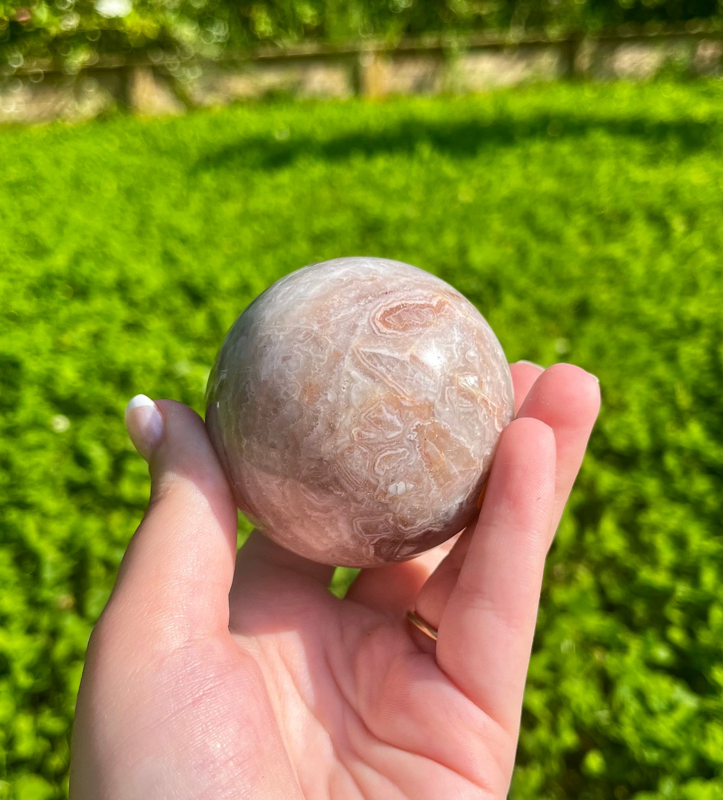 Amethyst agate sphere