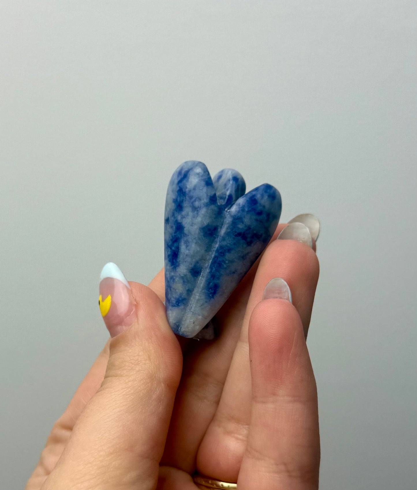 Sodalite angel carving