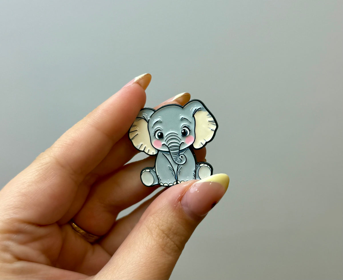 Elephant enamel pin