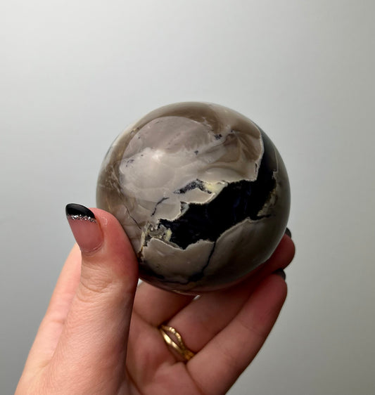 Volcano agate sphere