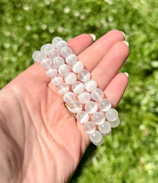 Satin spar bracelets