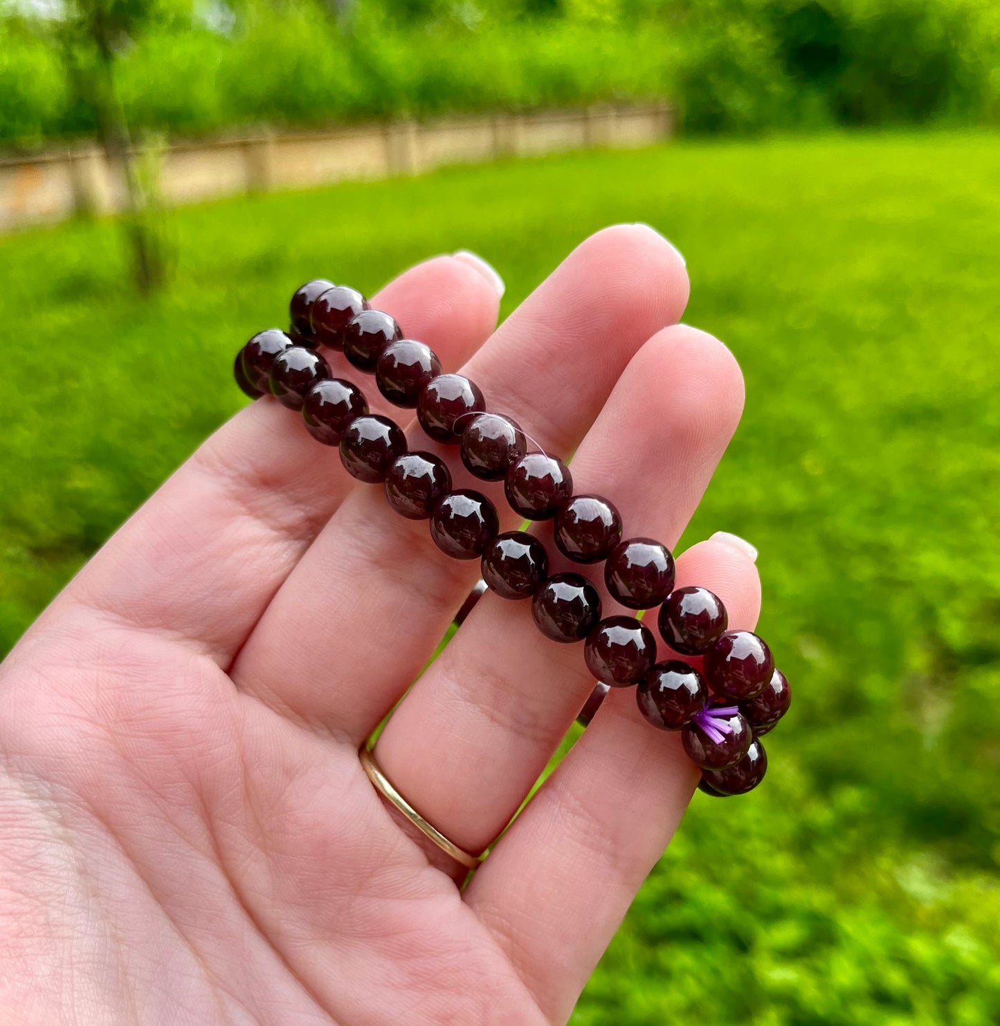 Star garnet bracelets