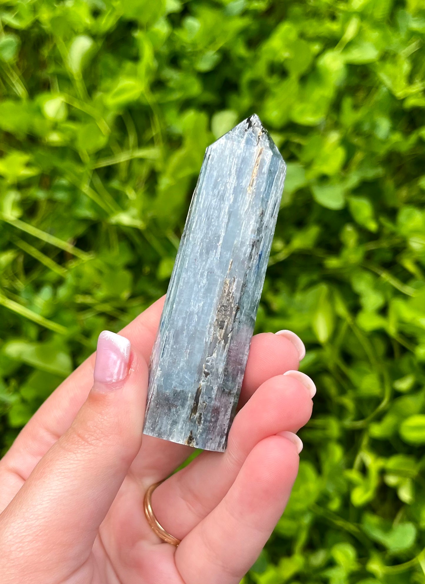 Blue kyanite tower