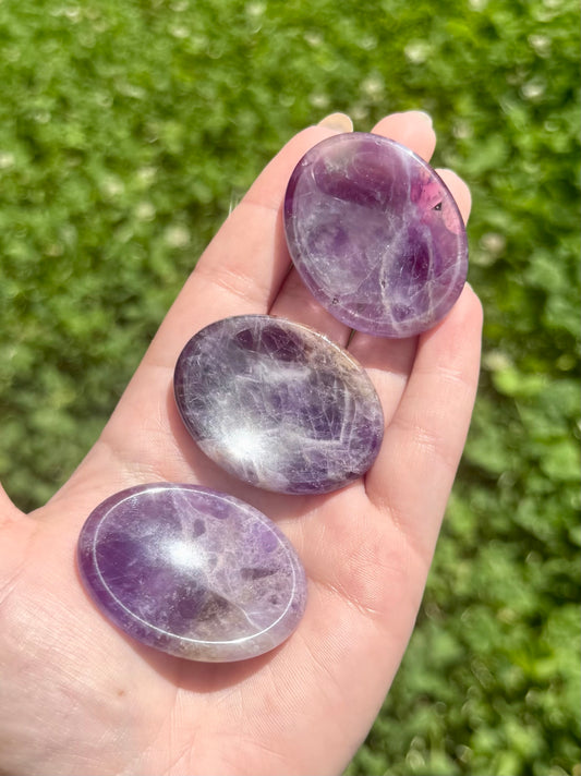 Amethyst worry stones