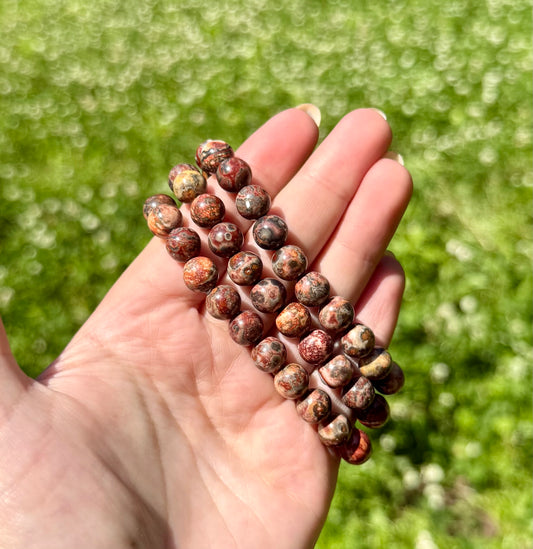 Leopardskin jasper bracelets