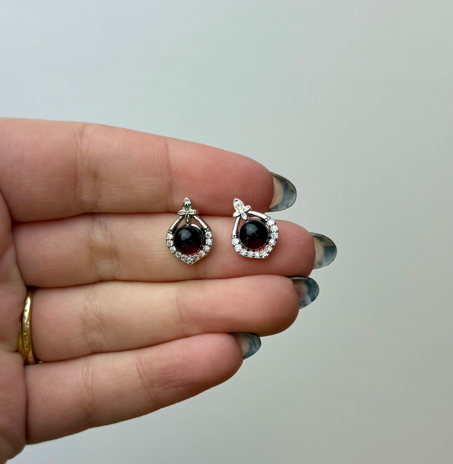 Garnet earrings