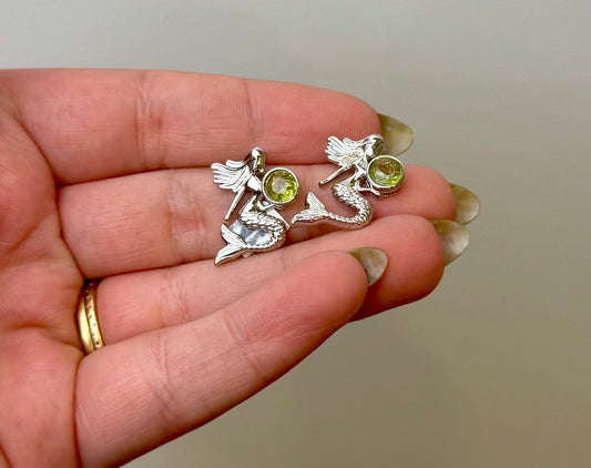 Peridot mermaid S925 pendants