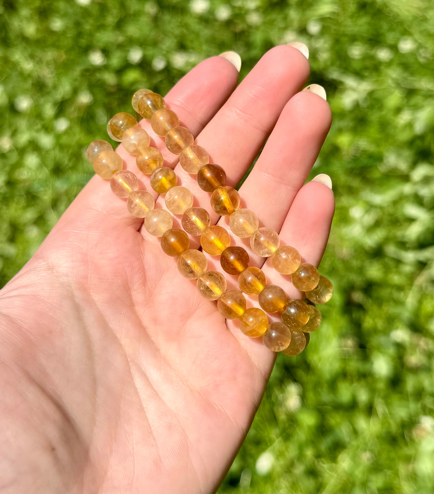 Yellow fluorite bracelets