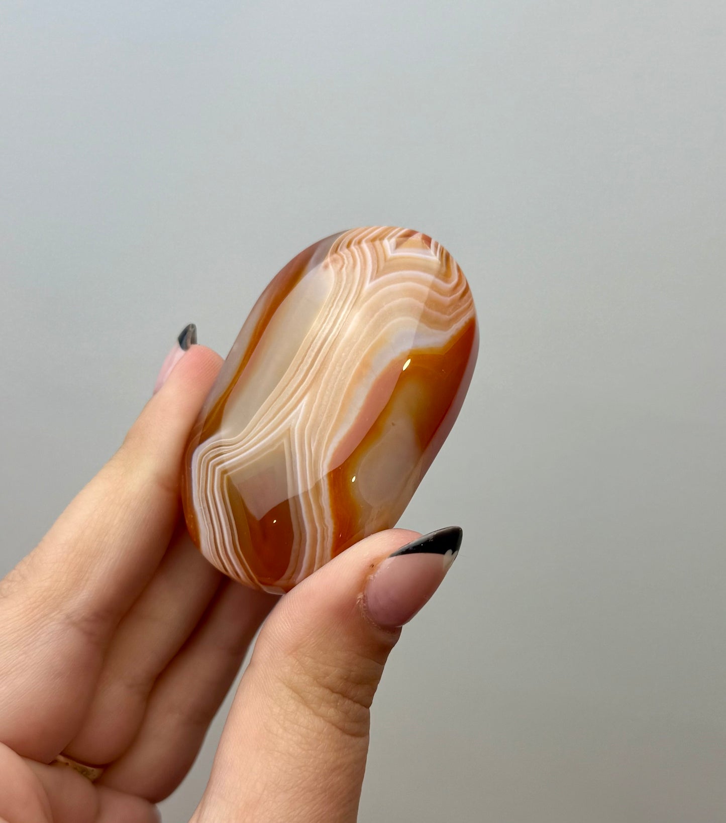 Carnelian palm stone