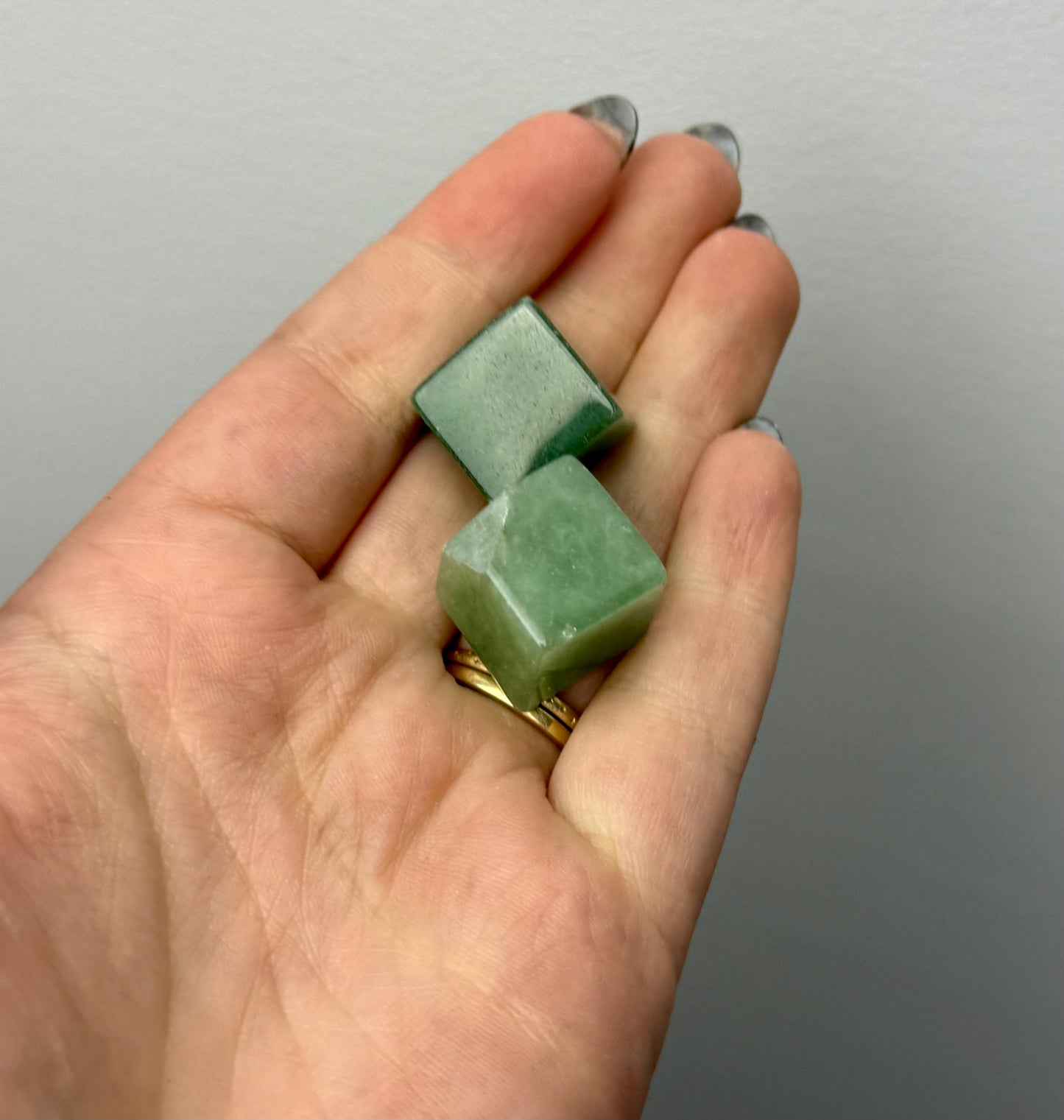 Green aventurine cubes