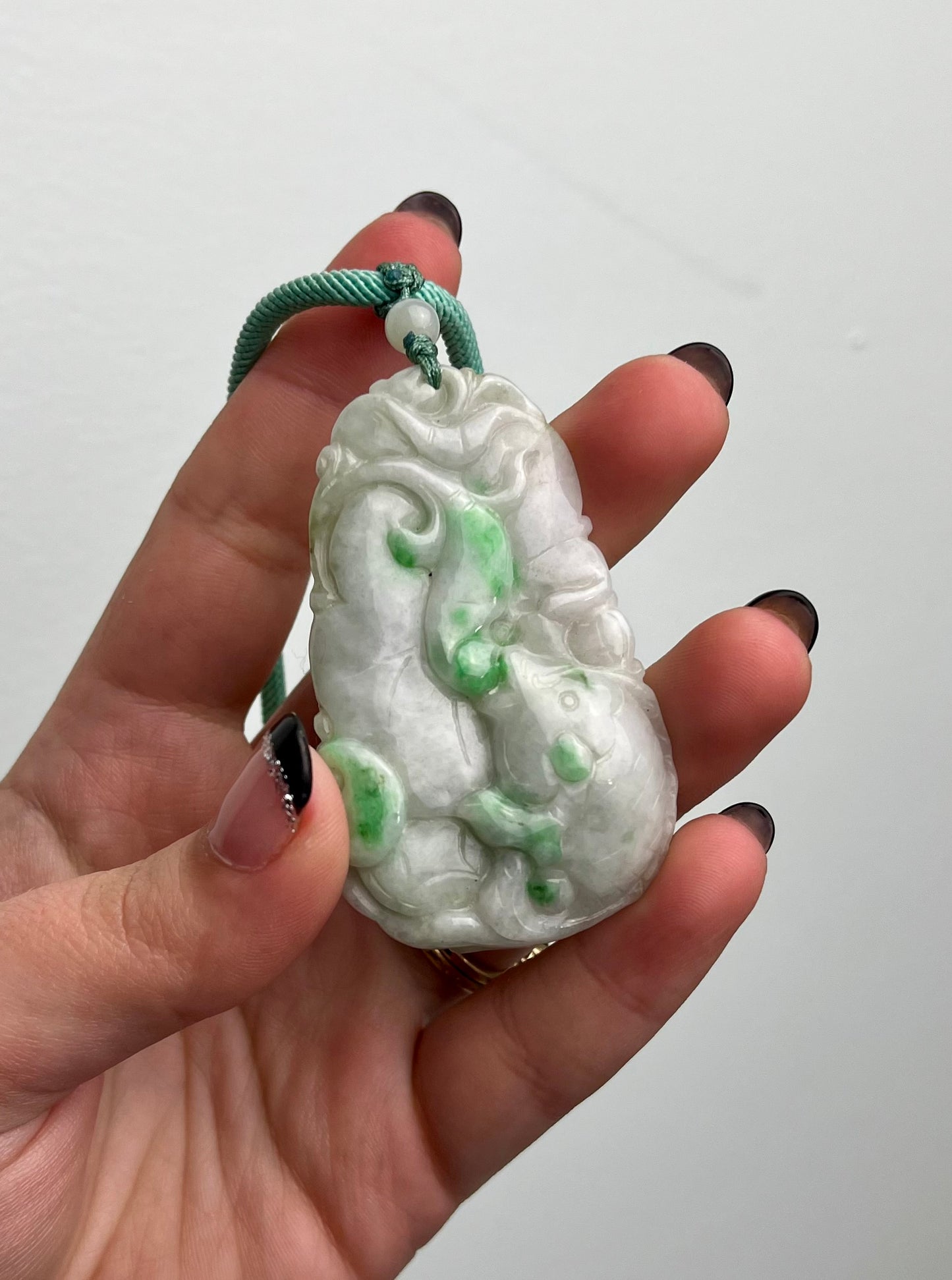 Jade double sided necklace