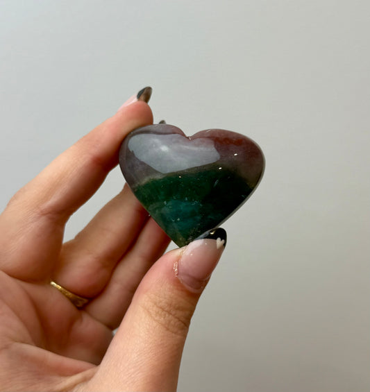 Ocean Jasper heart carving