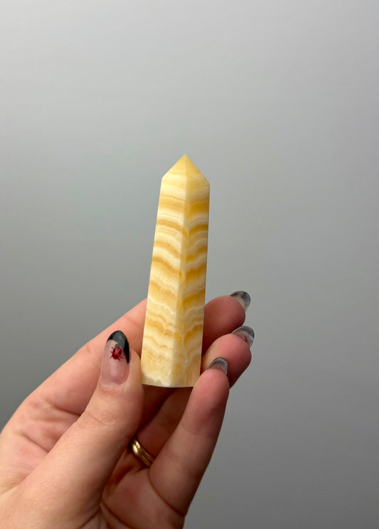 Orange calcite tower