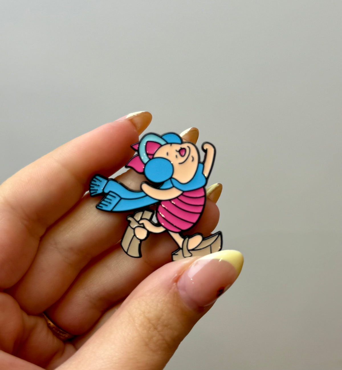Piglet enamel pin