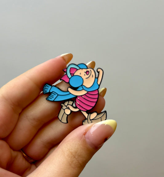 Piglet enamel pin