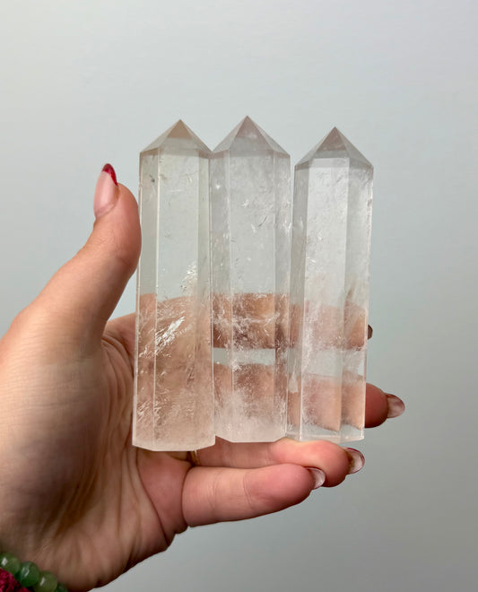 Clear quartz towers