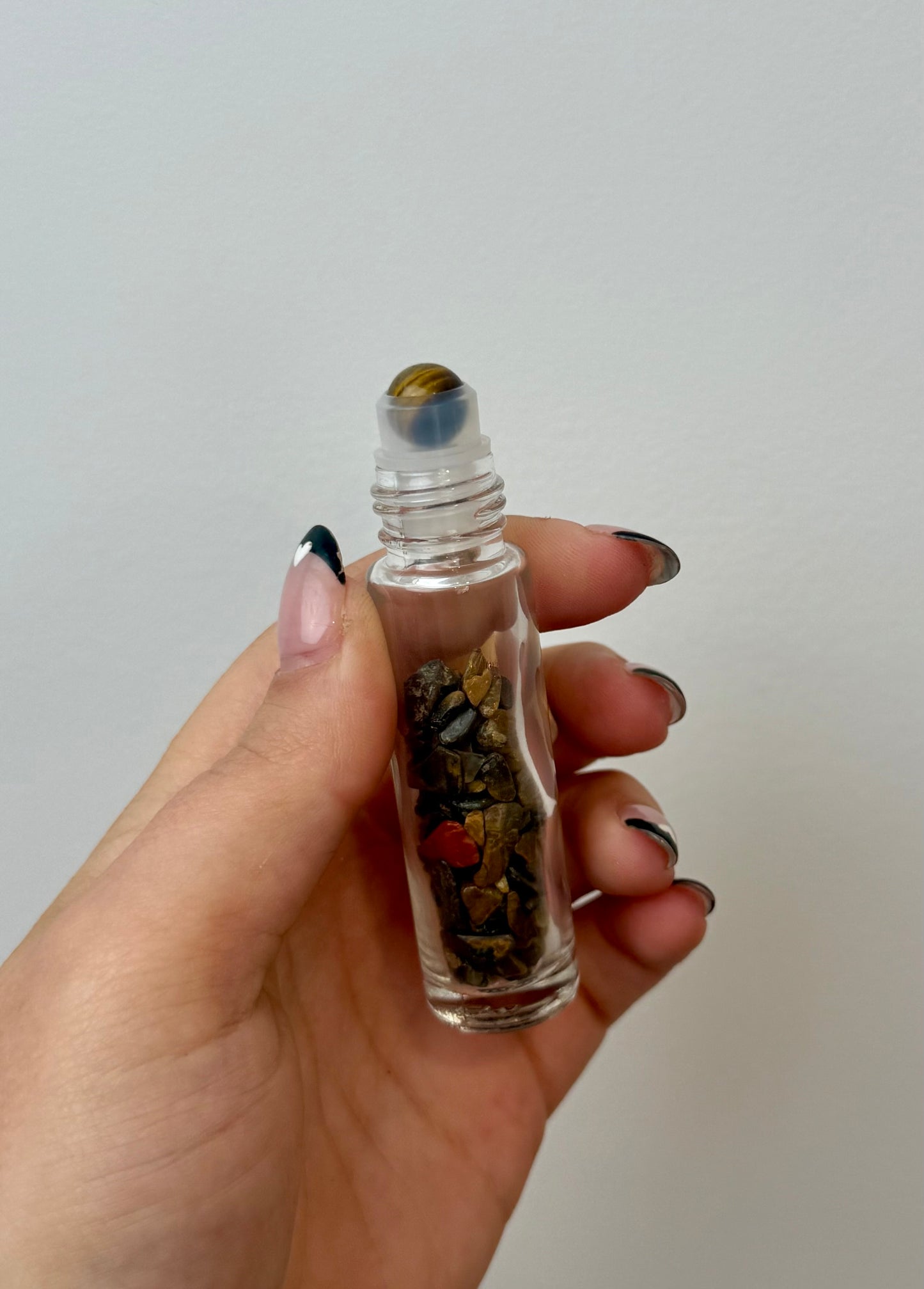 Tigers eye chip roller bottle